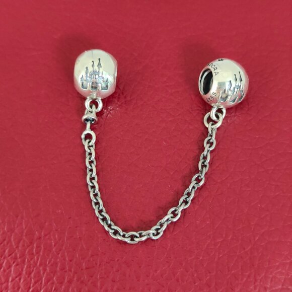Pandora Disney Parks Castle Silver Safety Chain - Picture 3 of 5
